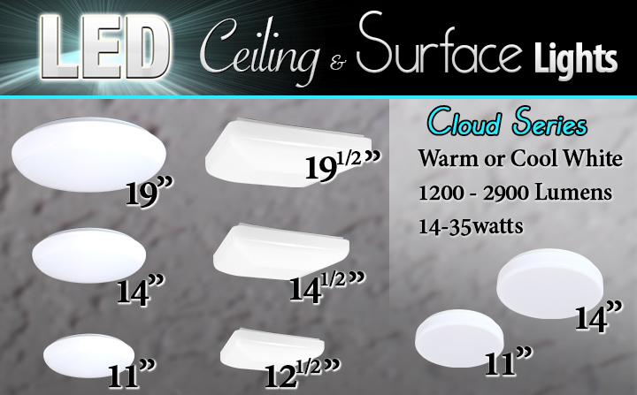 LED cloud ceiling surface lights